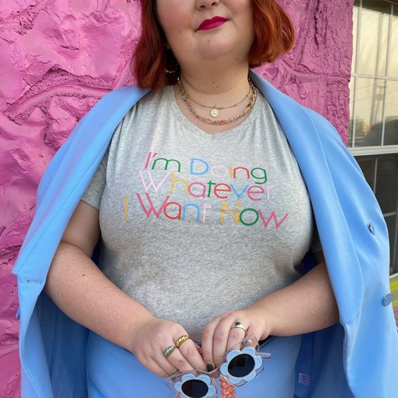🌸 ban.do "I'm Doing Whatever I Want Now" Tee for the busy gal NWT - Picture 2 of 6